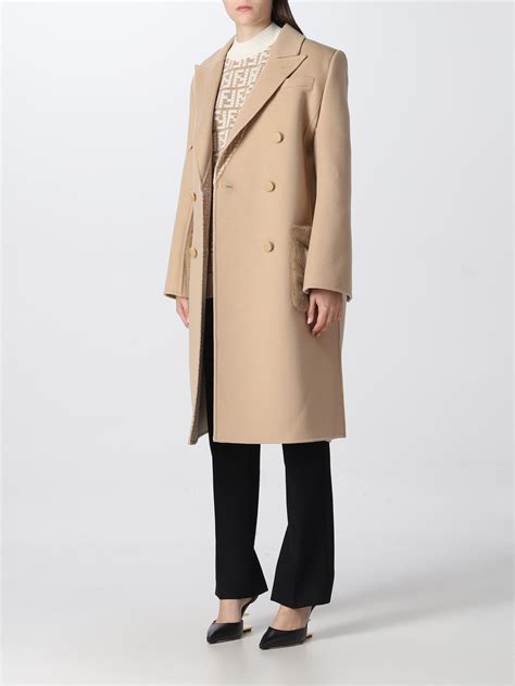 fendi cappotto donna|Cappotti Fendi beige per Donna .